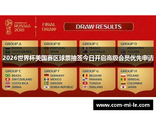 2026世界杯美国赛区球票抽签今日开启高级会员优先申请